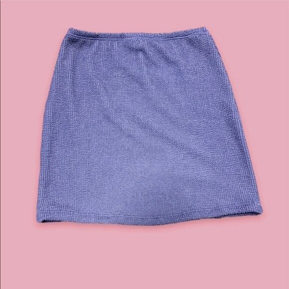 NWOT Good American ALWAYS FITS MINI SKIRT in Lilac Mist size 00/0 - Picture 2 of 2